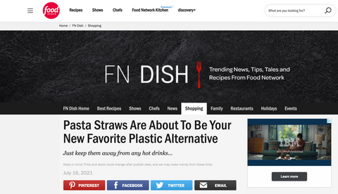 Pasta Straws Are About To Be Your New Favorite Plastic Alternative