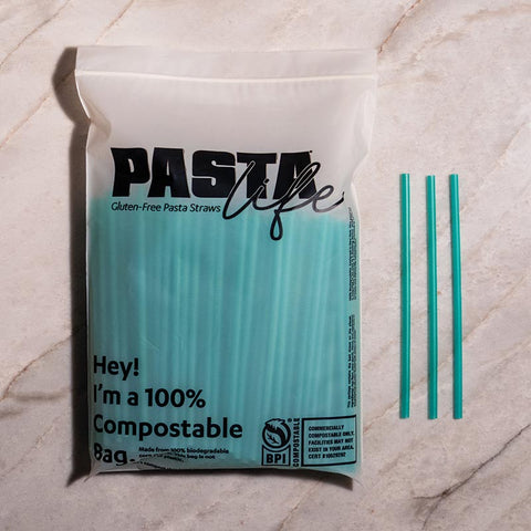 7.5" Tall Pasta Straws - Unwrapped