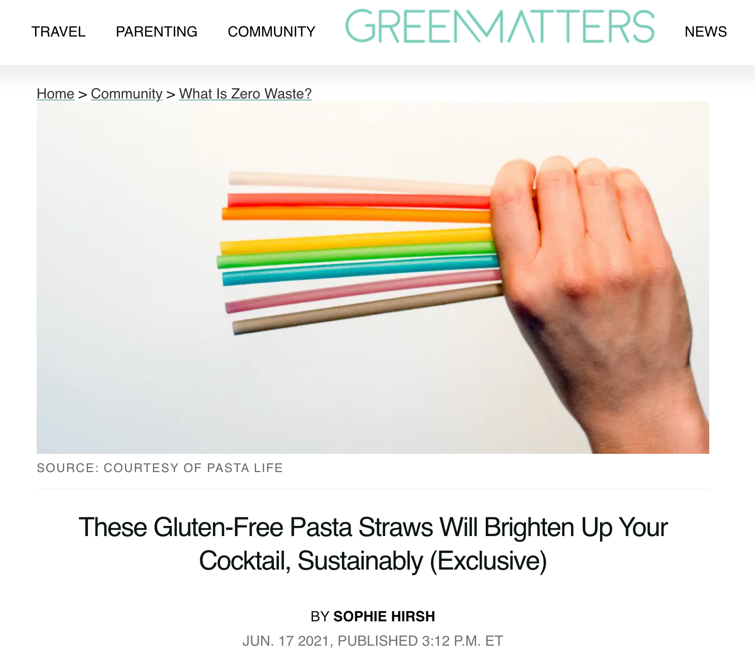 Pasta Life These Gluten-Free Pasta Straws Will Brighten Up Your Cocktail, Sustain ...