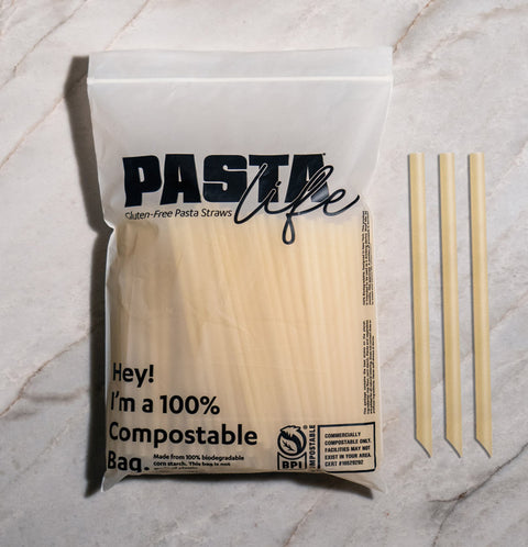 Pasta Life Pasta Straws by PASTA LIFE® | Biodegradable straws for drinks | Bulk