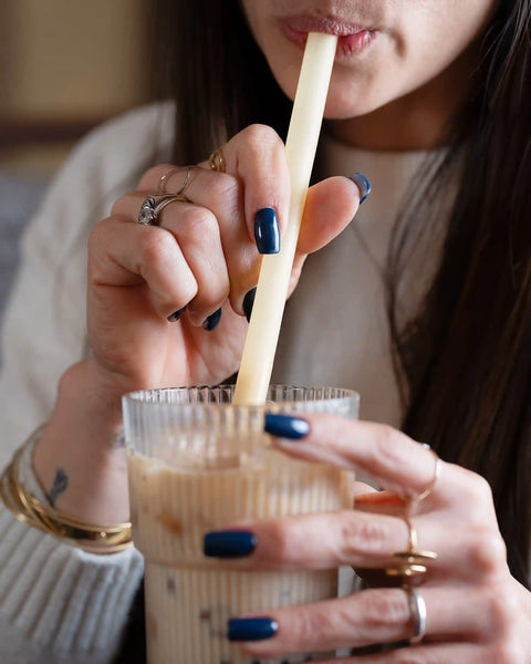10" Boba / Milkshake Pasta Straws - Unwrapped, Pointed Tip