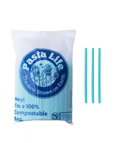 8" Smoothie Pasta Straws - Unwrapped