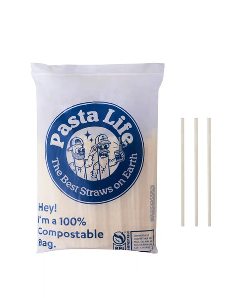 7.5" Tall Pasta Straws - Unwrapped